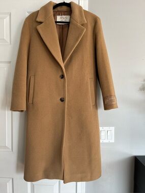Aritzia Wilfred The Only Coat Wool-Cashmere in Camel 2XS